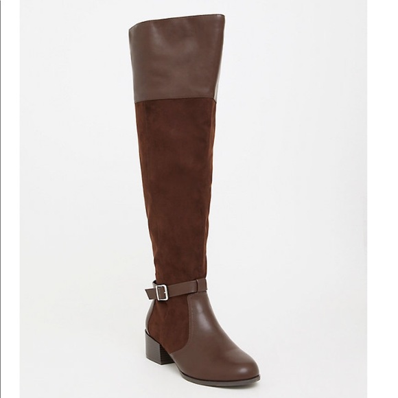 torrid Shoes - Torrid Brown Faux Suede Over The Knee Boot 🆕
